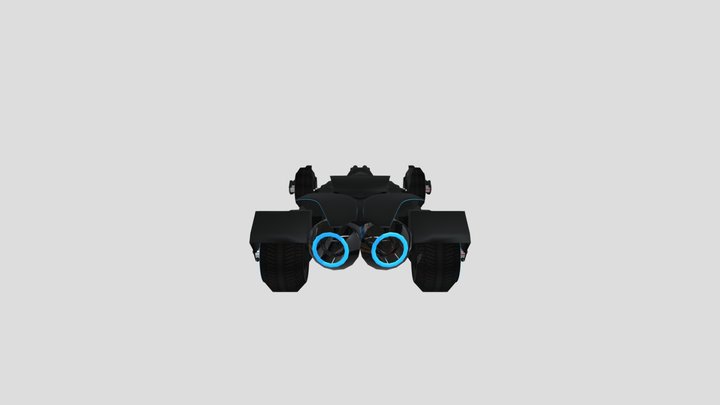 Bat Car In Light 3D Model