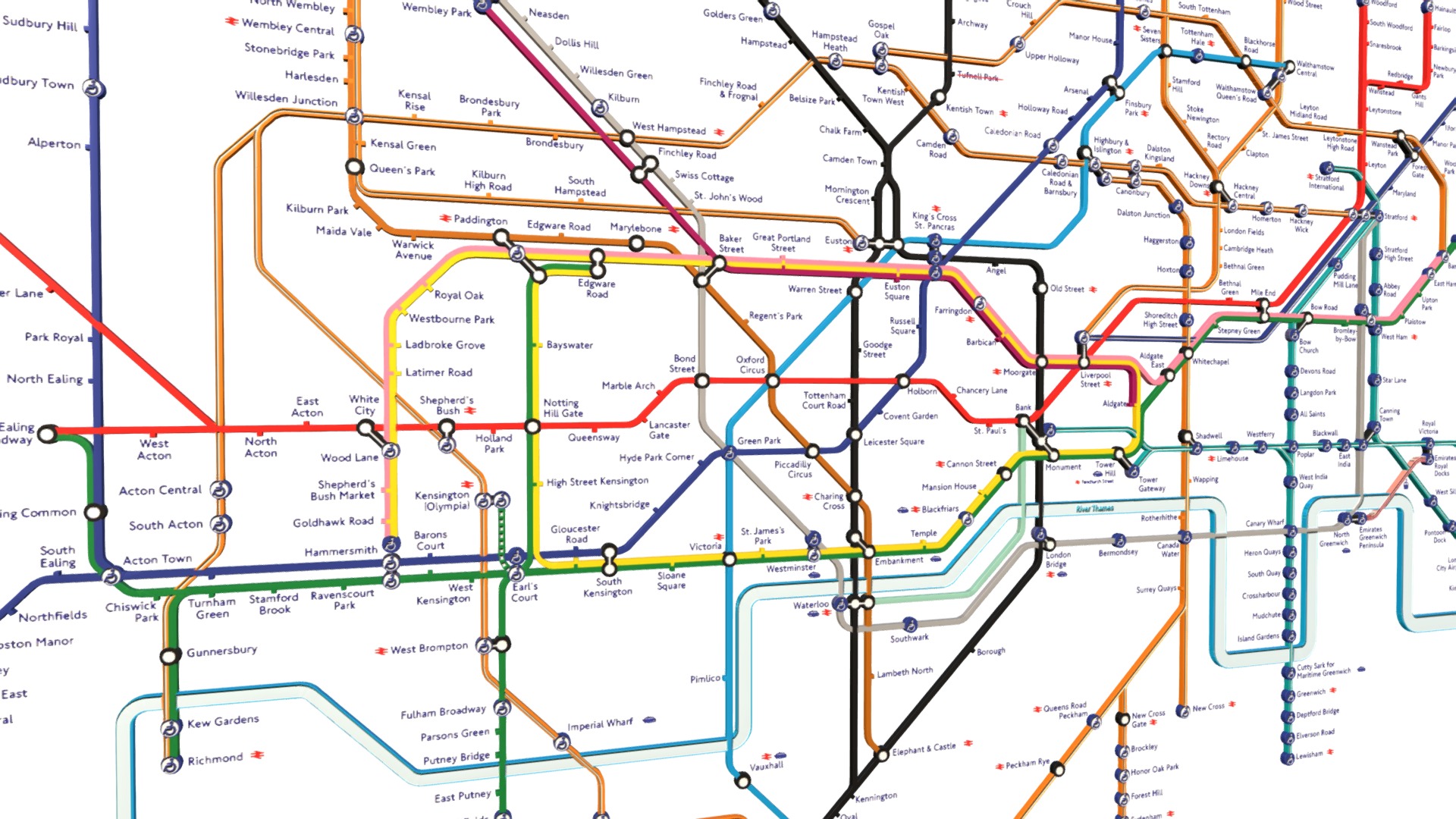 3D model London Underground Map