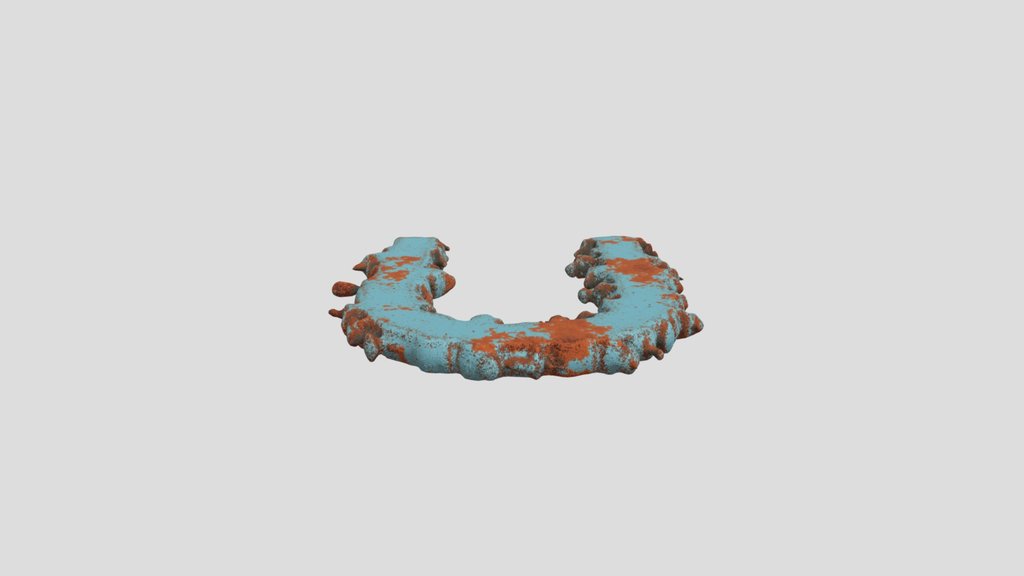Rough Metal Letter U