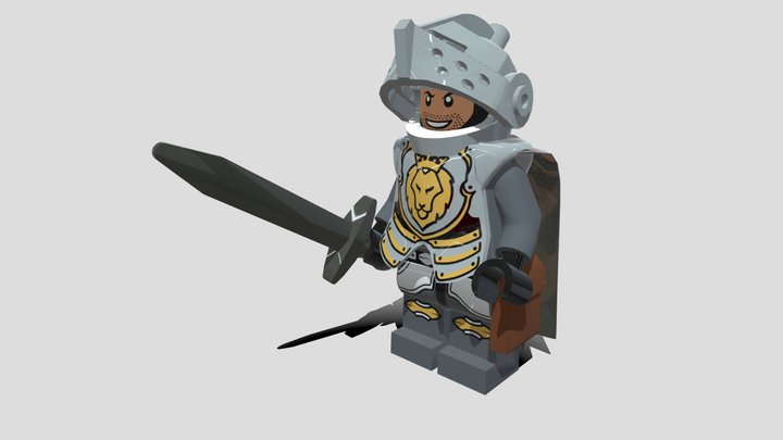 Lego Knight MOC Minifigure 3D Model