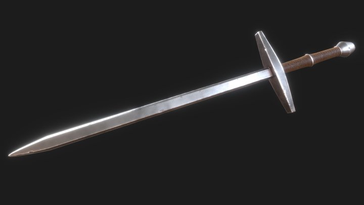 Simple Aged Longsword 3D Model