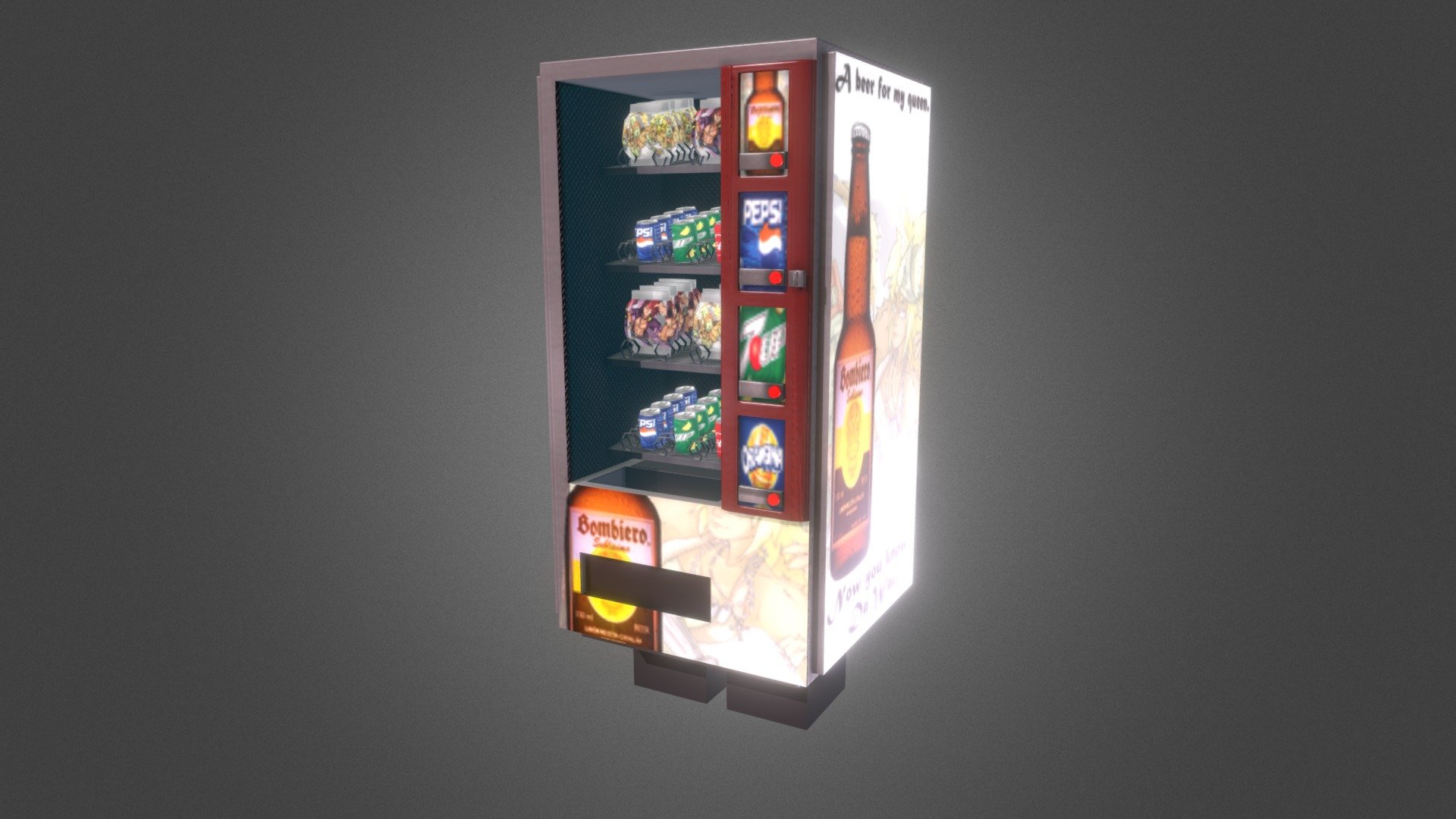 Vending machine with feet