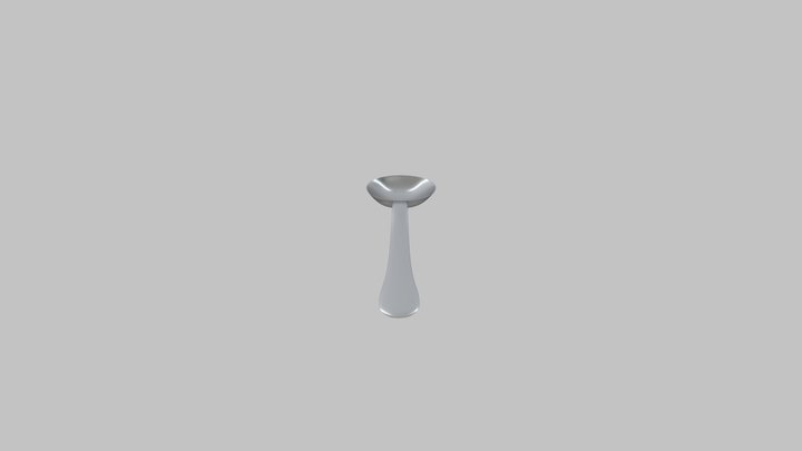 shiny silver spoon 3D Model