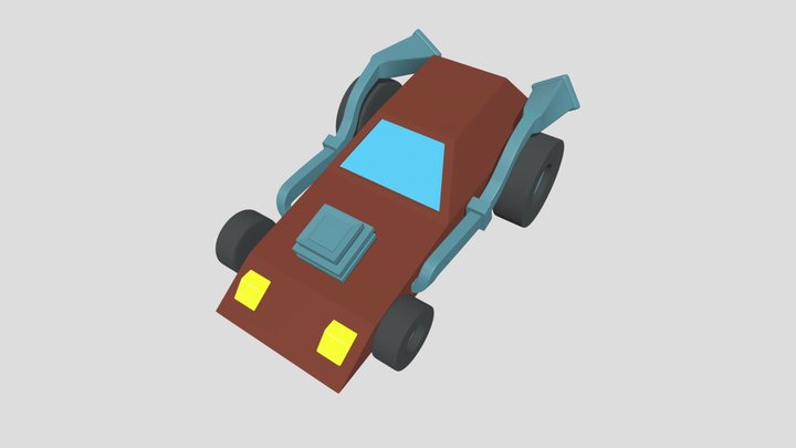 MK Low Poly Car 3D Model