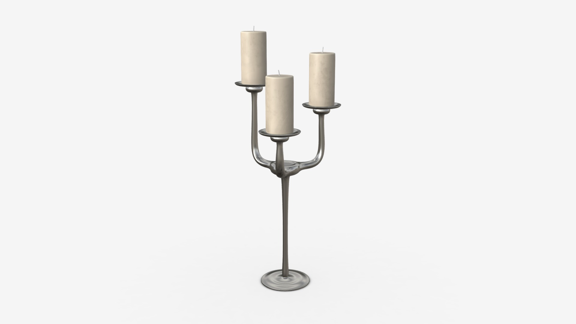 3D model Candle with holder - This is a 3D model of the Candle with holder. The 3D model is about a light bulb with a white background.