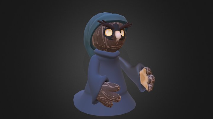 Owl Textured 3D Model