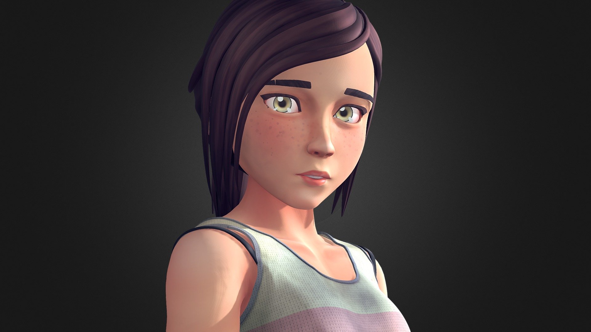 Ellie Fanart The Last Of Us 3d Model By Hwahaha418 [42e0f42
