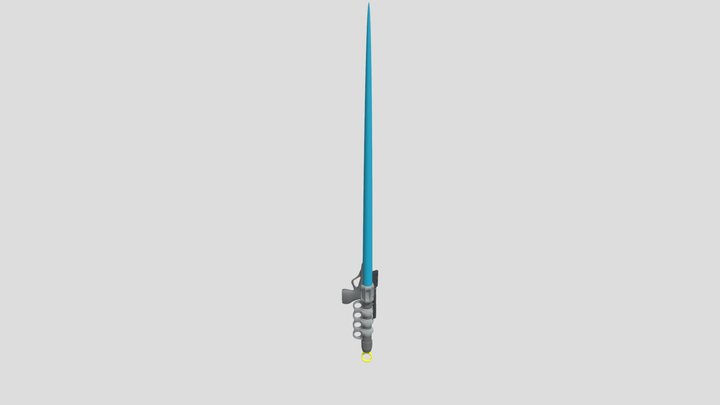 Light Saber With Blaster 3D Model