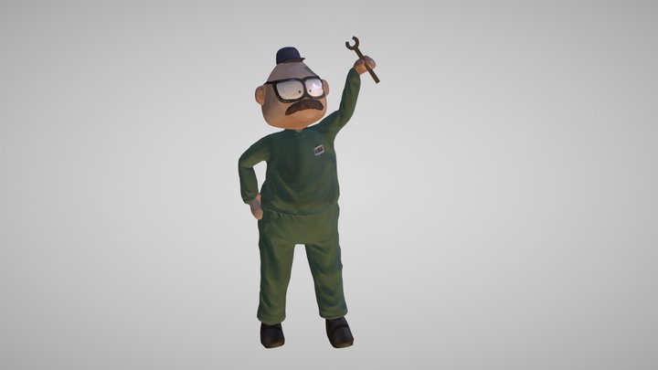 Chibi Mechanic Model 3D Model