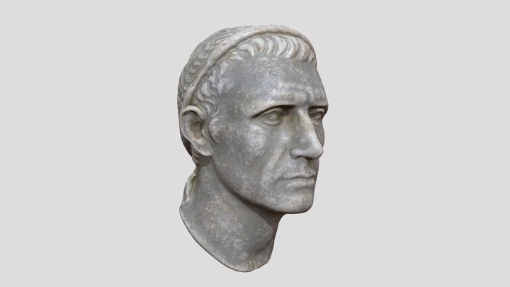 Antiochus III the Great Head Statue 3D Model