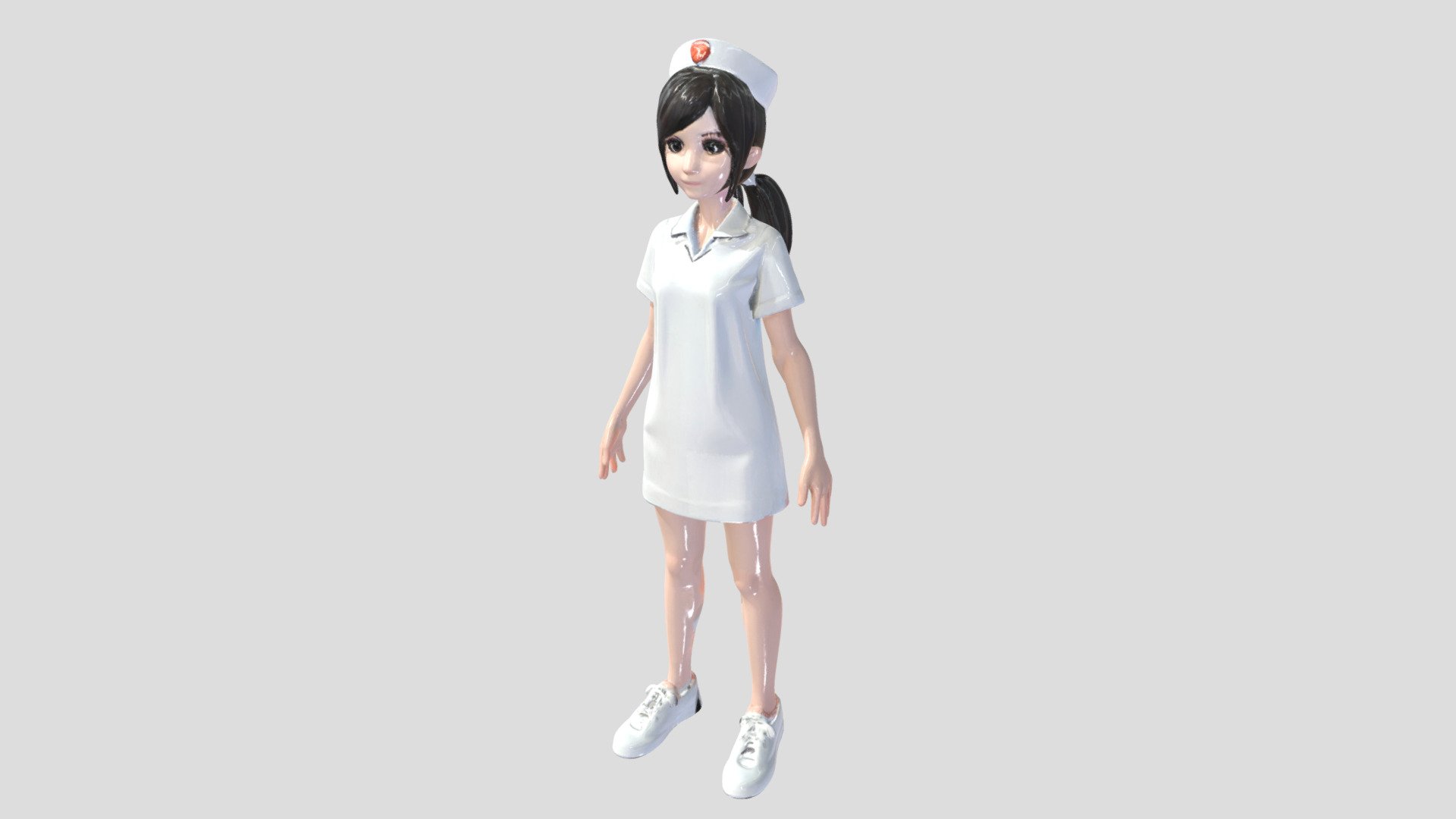 Anime Nurse — Sketchfab embed 3D viewer