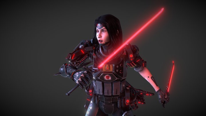 Cyber Ninja 3D Model