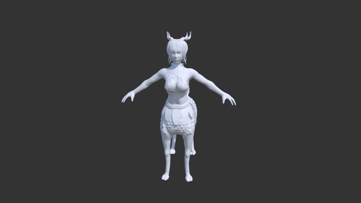 unicorn  deer 3D Model