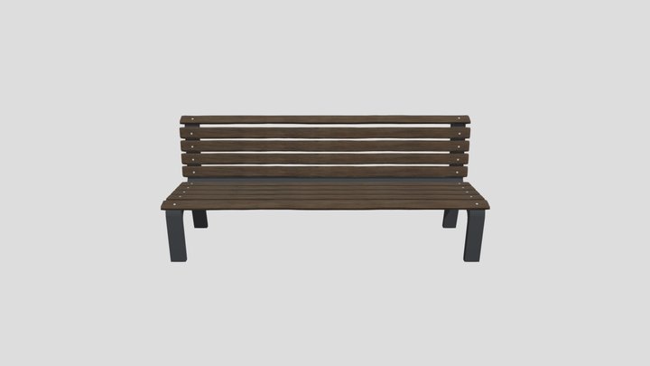 Wooden Bench – Low Poly / Game Ready - Free 3D Model