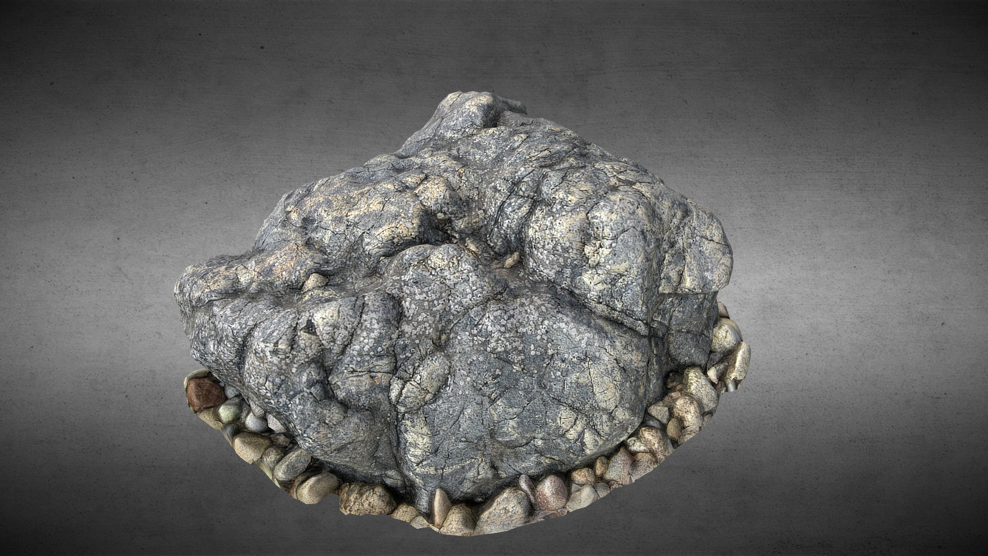 3D model Rock 03 - This is a 3D model of the Rock 03. The 3D model is about a rock with a fossil.