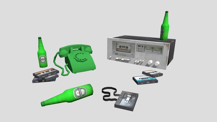 Philadelphia - Model 2 More detailed props 3D Model