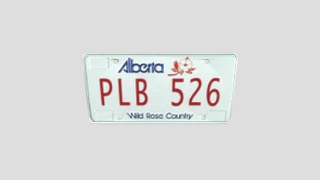 Alberta Licence Plate Pl