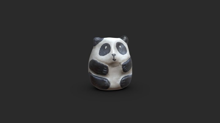 Panda Figurine 3D Model