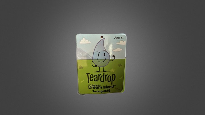 Teardrop plush tag but model 3D Model