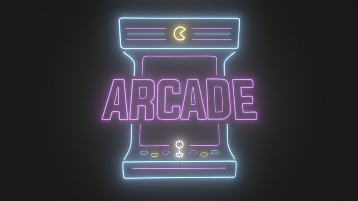 Neon Arcade 3D Model