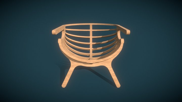 Wooden chair 3D Model