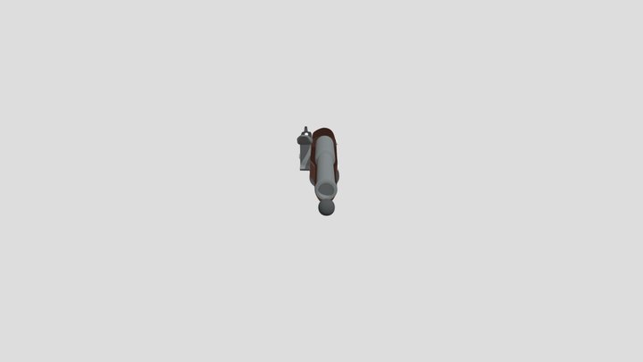 Кремниевый пистолет 3D Model