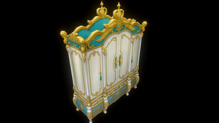 European Wardrobe 3D Model