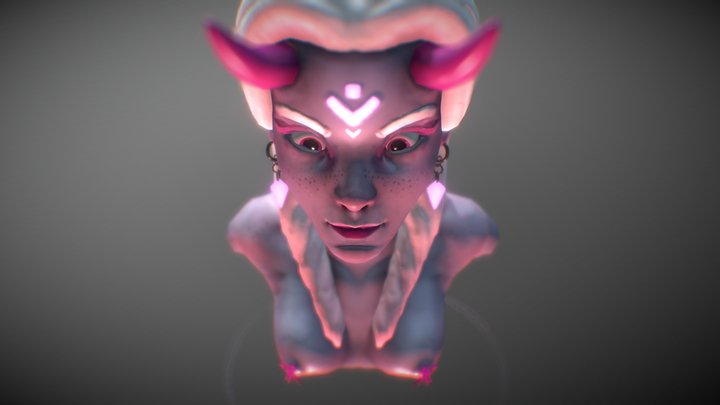 cut demon girl 3D Model