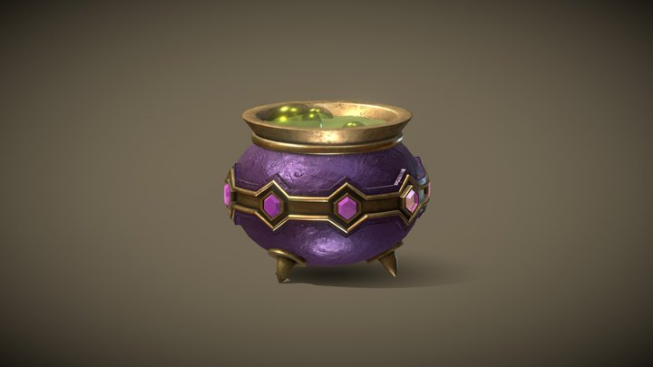 Witch's cauldron 3D Model