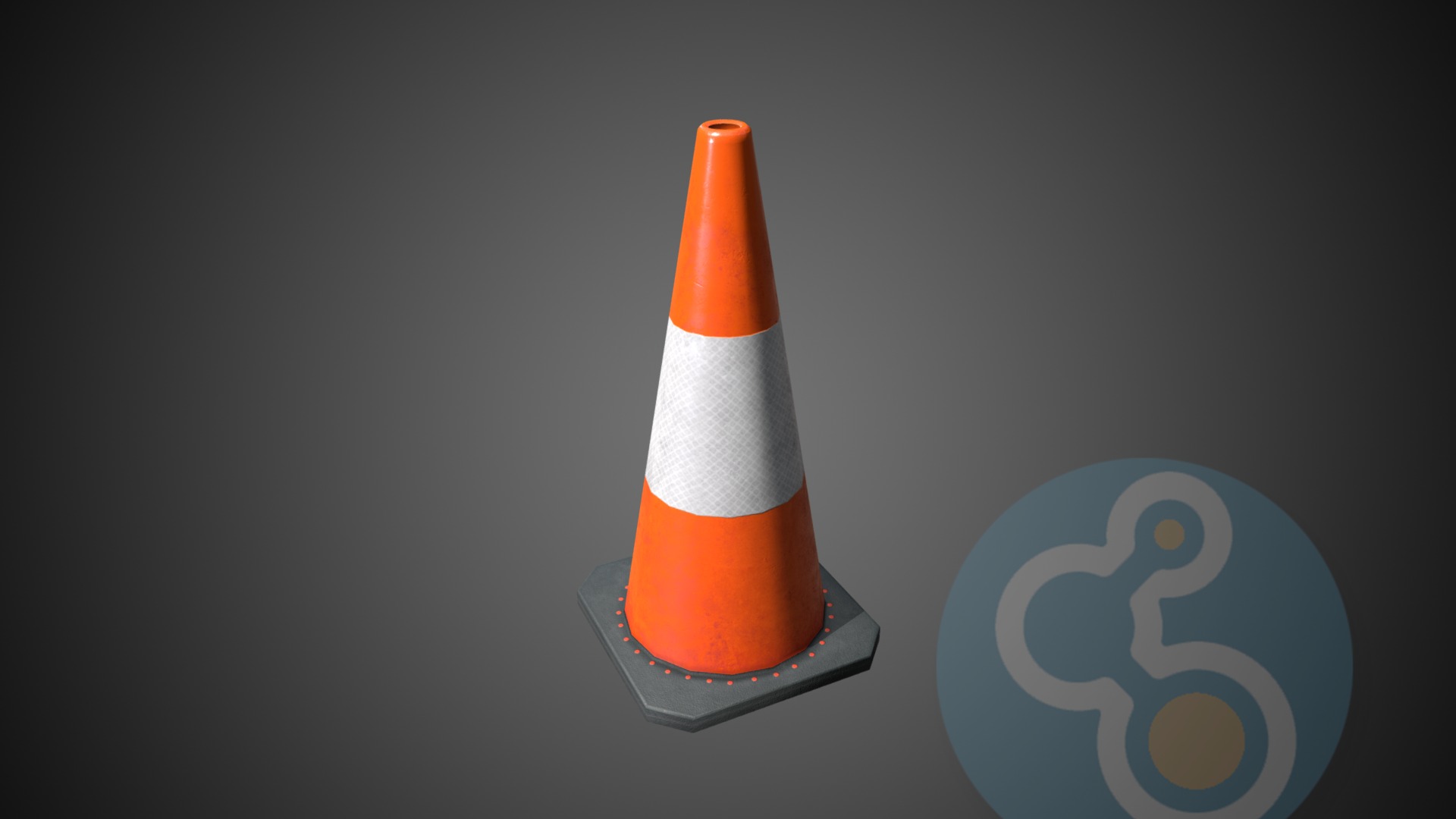 3D model Traffic Cone - This is a 3D model of the Traffic Cone. The 3D model is about logo.