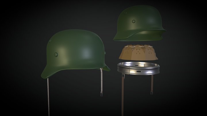 M40 German Helmet - WW2 3D Model