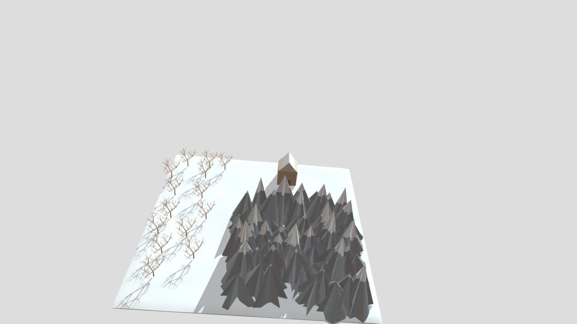 3D snowy terrain