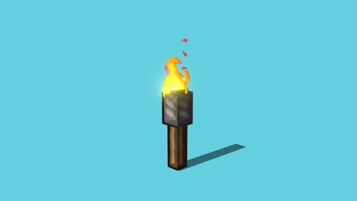 Minecraft Torch — Sapixcraft 3D Model