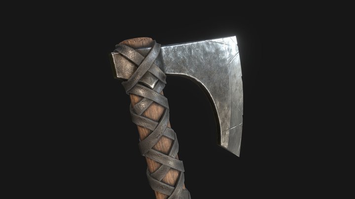 Viking War Axe 3D Model