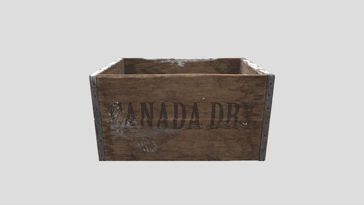 Vintage Wooden Drinks Crates 03 3D Model