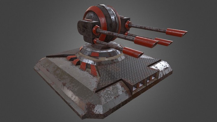 Turret - Anti Air 3D Model