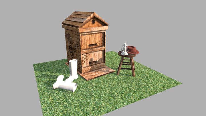 Eco House - Model 2 More detailed props 3D Model