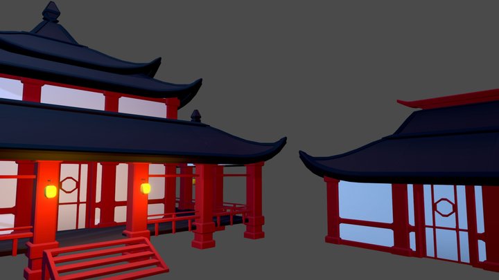 Lowpoly Modular Set 3D Model