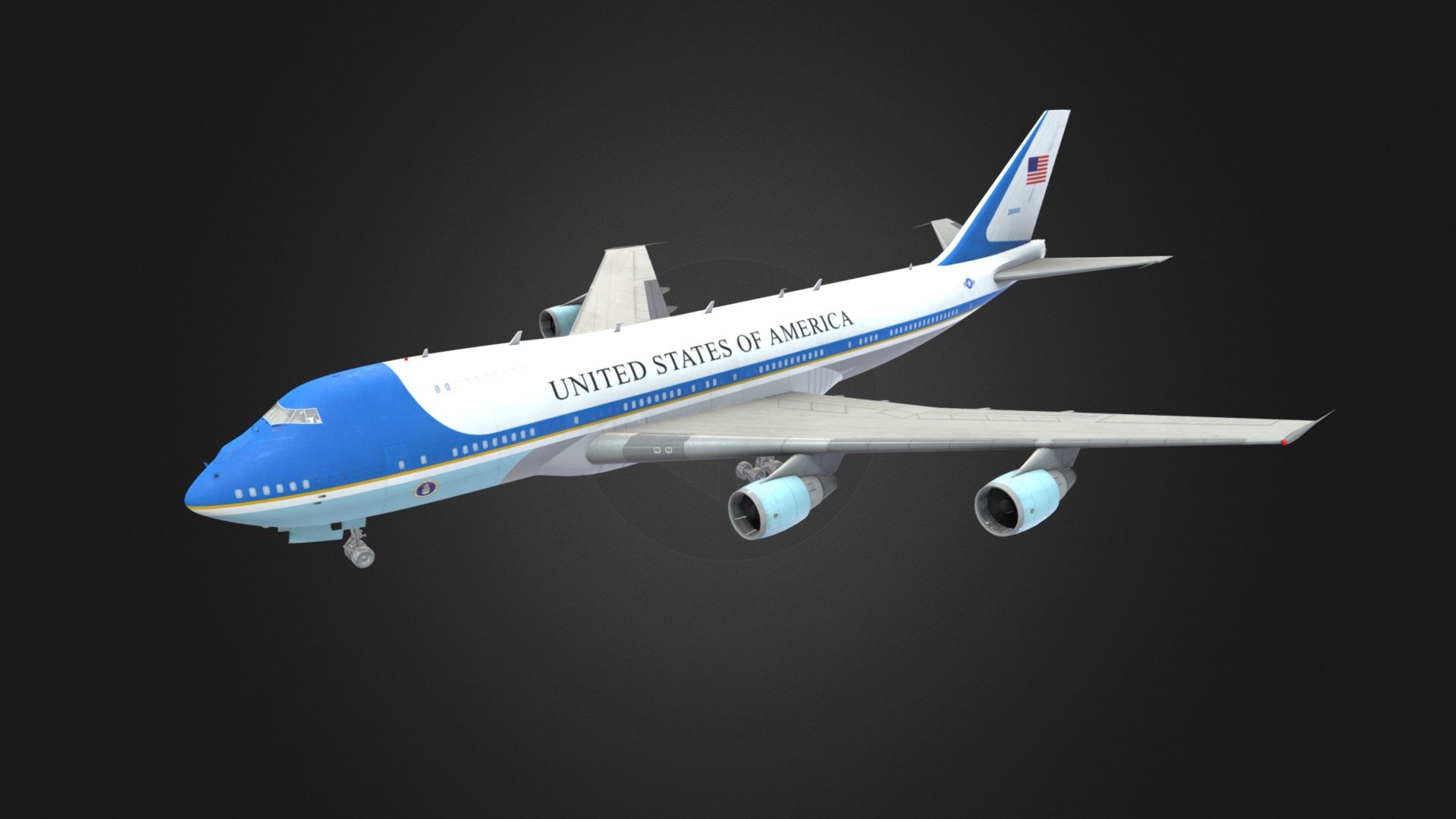 Air Force One - 3D model by llllline [42fbeb6] - Sketchfab