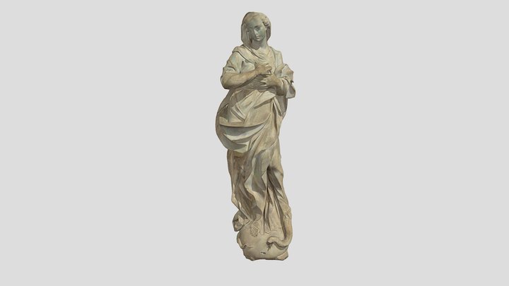 Francesco Robba: Immaculate Mary, 4K 3D Model
