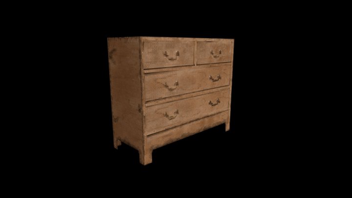 PSX Wooden Drawers 3D Model