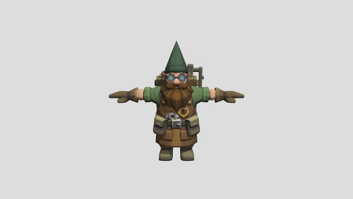 He Gnome Clockwork- Mechanic – Free 3D Model STL