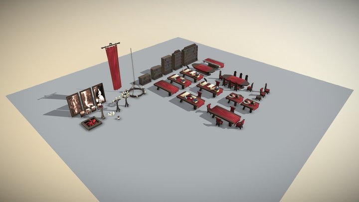 Library Overview 3D Model