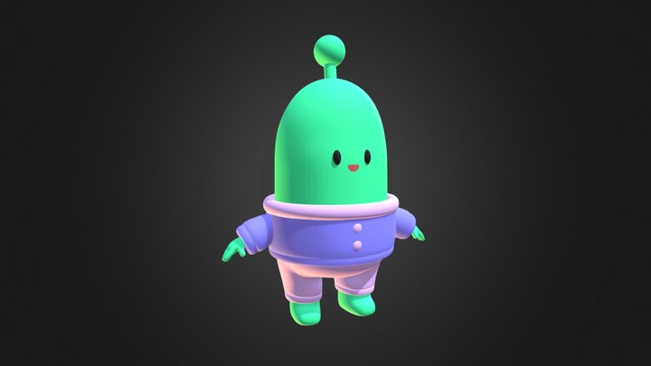 Cute Alien Character 3D Model
