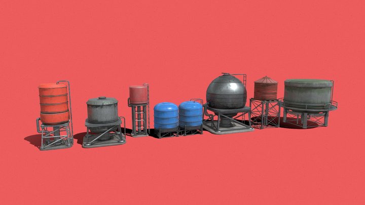 Water Tanks 3D Model