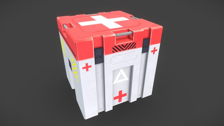 Sci Fi Crate First Aid 3D Model