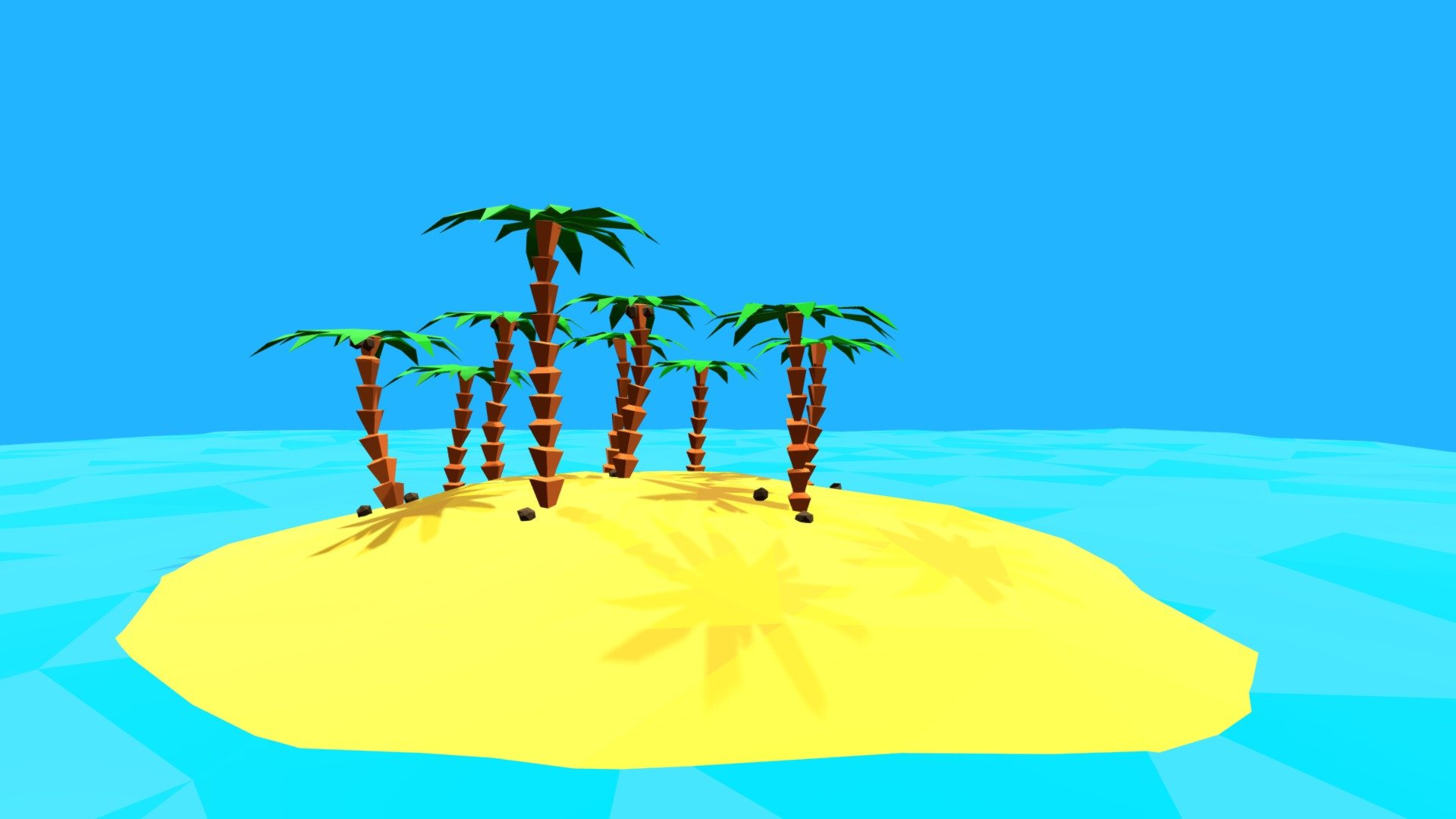 Palm Island | Low Poly | David Kiefer - 3D model by david.kiefer ...