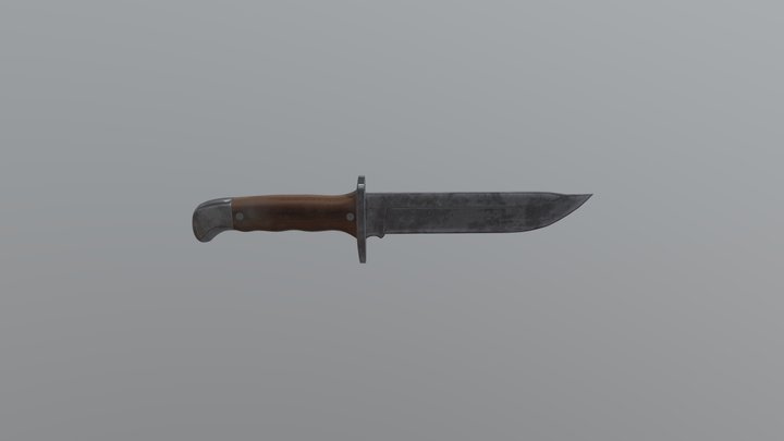 Knife Model Textured 3D Model