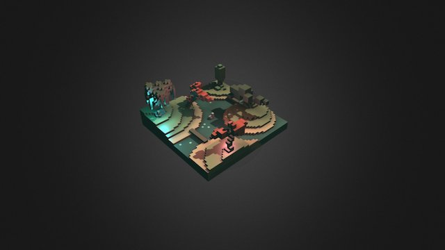 Voxel park 3D Model