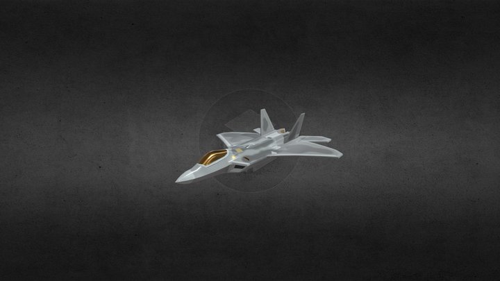 Fighter F22 Raptor 3D Model
